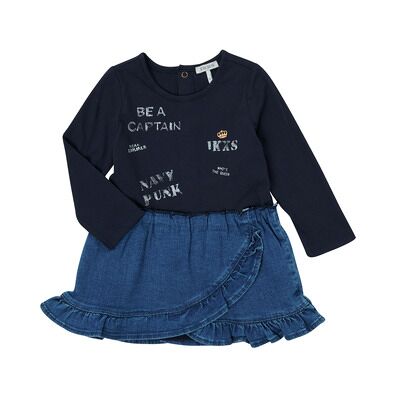 Robe enfant Ikks XV30030 Bleu 18 mois,2 ans,3 ans filles - Publicité Robe enfant Ikks XV30030 Bleu 18 mois,2 ans,3 ans filles - Publicité