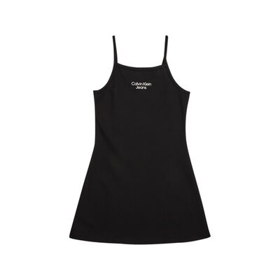 Robe enfant Calvin Klein Jeans STACK LOGO PUNTO STRAP Noir 8 ans,12 ans,14 ans,16 ans filles - Publicité Robe enfant Calvin Klein Jeans STACK LOGO PUNTO STRAP Noir 8 ans,12 ans,14 ans,16 ans filles - Publicité
