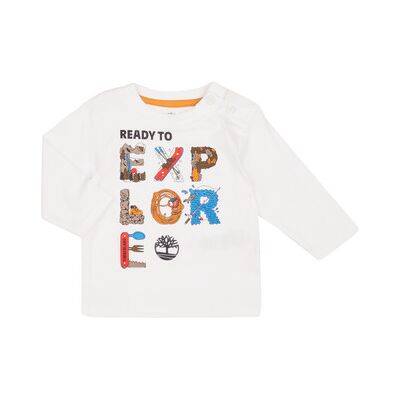 T-shirt enfant Timberland TEE-SHIRT MANCHES LONGUES T60250 Blanc 6 mois,9 mois,12 mois,18 mois garcons - Publicité T-shirt enfant Timberland TEE-SHIRT MANCHES LONGUES T60250 Blanc 6 mois,9 mois,12 mois,18 mois garcons - Publicité