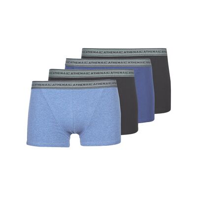 Boxers Athena BASIC COTON X4 Bleu EU XXL,EU S,EU XL hommes - Publicité Boxers Athena BASIC COTON X4 Bleu EU XXL,EU S,EU XL hommes - Publicité
