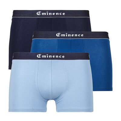 Boxers Eminence MIF Fait en France Pack de 3 Bleu EU M,EU L,EU XL H - Publicité Boxers Eminence MIF Fait en France Pack de 3 Bleu EU M,EU L,EU XL H - Publicité