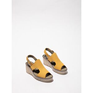 Sandales compensées Fly London BAIF Jaune 36,38,39,40 femmes - Publicité Sandales compensées Fly London BAIF Jaune 36,38,39,40 femmes - Publicité