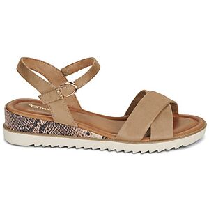 Sandales compensées Tamaris 28116 Beige 39,40,41 femmes - Publicité Sandales compensées Tamaris 28116 Beige 39,40,41 femmes - Publicité