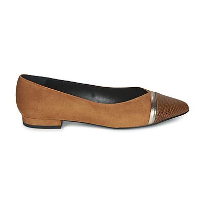 JB Martin TALENT Chaussures Ballerines en Cuir Marron - Ballerina Shoes - Publicité JB Martin TALENT Chaussures Ballerines en Cuir Marron - Ballerina Shoes - Publicité