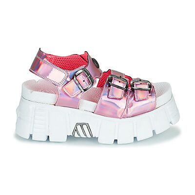 Sandales compensées New Rock DISCO HOLO Rose 40 femmes - Publicité Sandales compensées New Rock DISCO HOLO Rose 40 femmes - Publicité