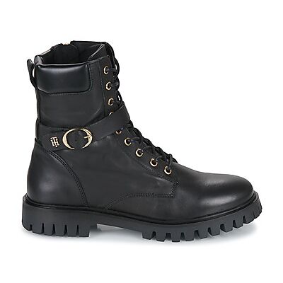 Boots Tommy Hilfiger Buckle Lace Up Boot Noir 37 femmes - Publicité Boots Tommy Hilfiger Buckle Lace Up Boot Noir 37 femmes - Publicité