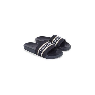 Claquettes Tommy Hilfiger HILFIGER POOLSLIDE WITHWEBBING Bleu 37,39 femmes - Publicité Claquettes Tommy Hilfiger HILFIGER POOLSLIDE WITHWEBBING Bleu 37,39 femmes - Publicité