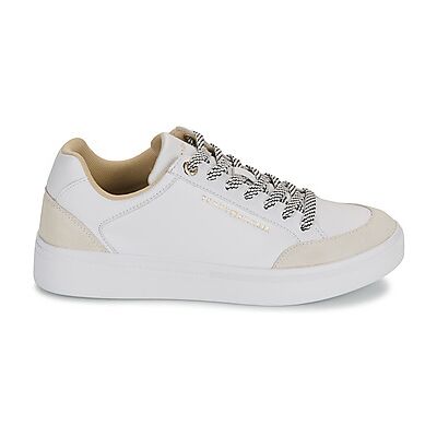 Tommy Hilfiger Baskets Cupsole - Cuir, Blanc - Baskets - Publicité Tommy Hilfiger Baskets Cupsole - Cuir, Blanc - Baskets - Publicité