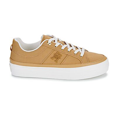 Tommy Hilfiger TH VULC CANVAS SNEAKER - Baskets Casual Beige pour Femmes - Publicité Tommy Hilfiger TH VULC CANVAS SNEAKER - Baskets Casual Beige pour Femmes - Publicité