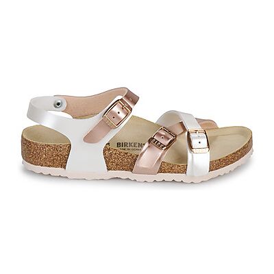 Sandales plates BIRKENSTOCK Kumba Kids BF Elec. Met. Pearl/Copper Blanc 27 filles - Publicité Sandales plates BIRKENSTOCK Kumba Kids BF Elec. Met. Pearl/Copper Blanc 27 filles - Publicité