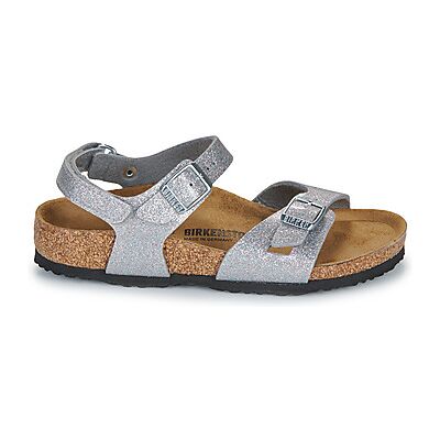 Sandales plates BIRKENSTOCK Rio AS Kids BF Sparkling Silver Argenté 24 filles - Publicité Sandales plates BIRKENSTOCK Rio AS Kids BF Sparkling Silver Argenté 24 filles - Publicité