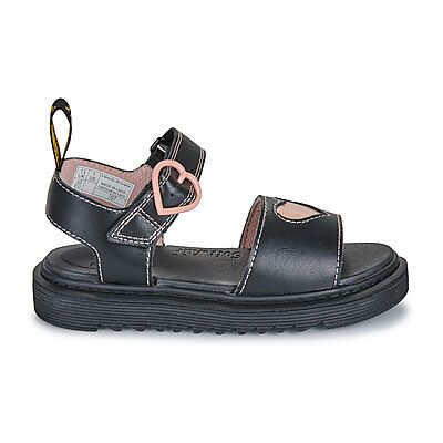 DR MARTENS Sandales plates Dr. Martens Marlowe Hearts J Black+Powder Pink Noir 36,28,29,30,31,32,33,34,35 filles - Publicité DR MARTENS Sandales plates Dr. Martens Marlowe Hearts J Black+Powder Pink Noir 36,28,29,30,31,32,33,34,35 filles - Publicité