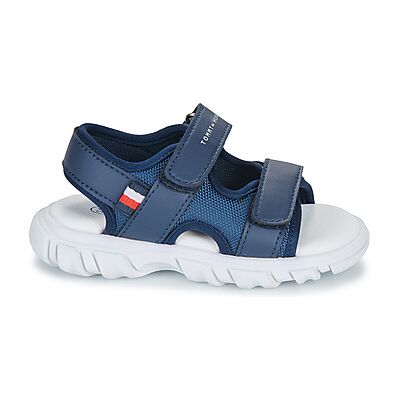 Sandales plates Tommy Hilfiger KYLE Bleu 27 garcons - Publicité Sandales plates Tommy Hilfiger KYLE Bleu 27 garcons - Publicité