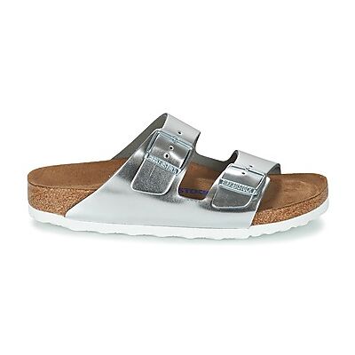 Mules BIRKENSTOCK Arizona Soft Footbed Argenté 36,37,38,41,35 femmes - Publicité Mules BIRKENSTOCK Arizona Soft Footbed Argenté 36,37,38,41,35 femmes - Publicité
