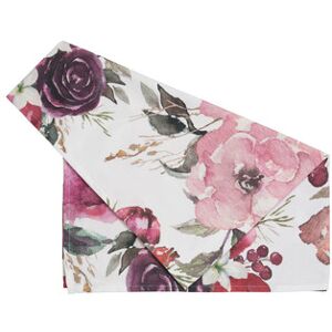 Côté Table FLORISIA Blanc - Nappe - Publicité Côté Table FLORISIA Blanc - Nappe - Publicité