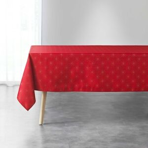 Douceur d Intérieur ETOILES Rouge - Nappe - Thème de Noël, 140x300 cm, Finition ourlée - Publicité Douceur d Intérieur ETOILES Rouge - Nappe - Thème de Noël, 140x300 cm, Finition ourlée - Publicité