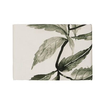 Côté Table Motif Feuilles Nappe Verte - Table - Publicité Côté Table Motif Feuilles Nappe Verte - Table - Publicité