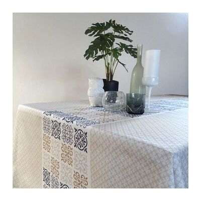 Nappe Tradilinge Caro Grise - 150x250 cm - Publicité Nappe Tradilinge Caro Grise - 150x250 cm - Publicité