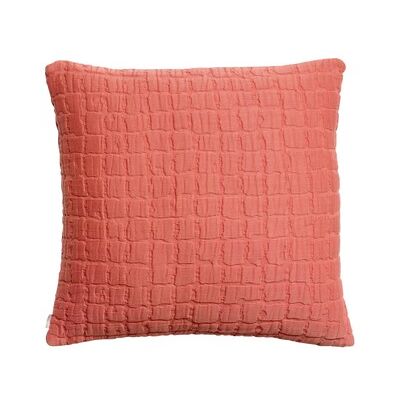 Housse de coussin rose Swami stonewashed - 45x45 cm - Publicité Housse de coussin rose Swami stonewashed - 45x45 cm - Publicité