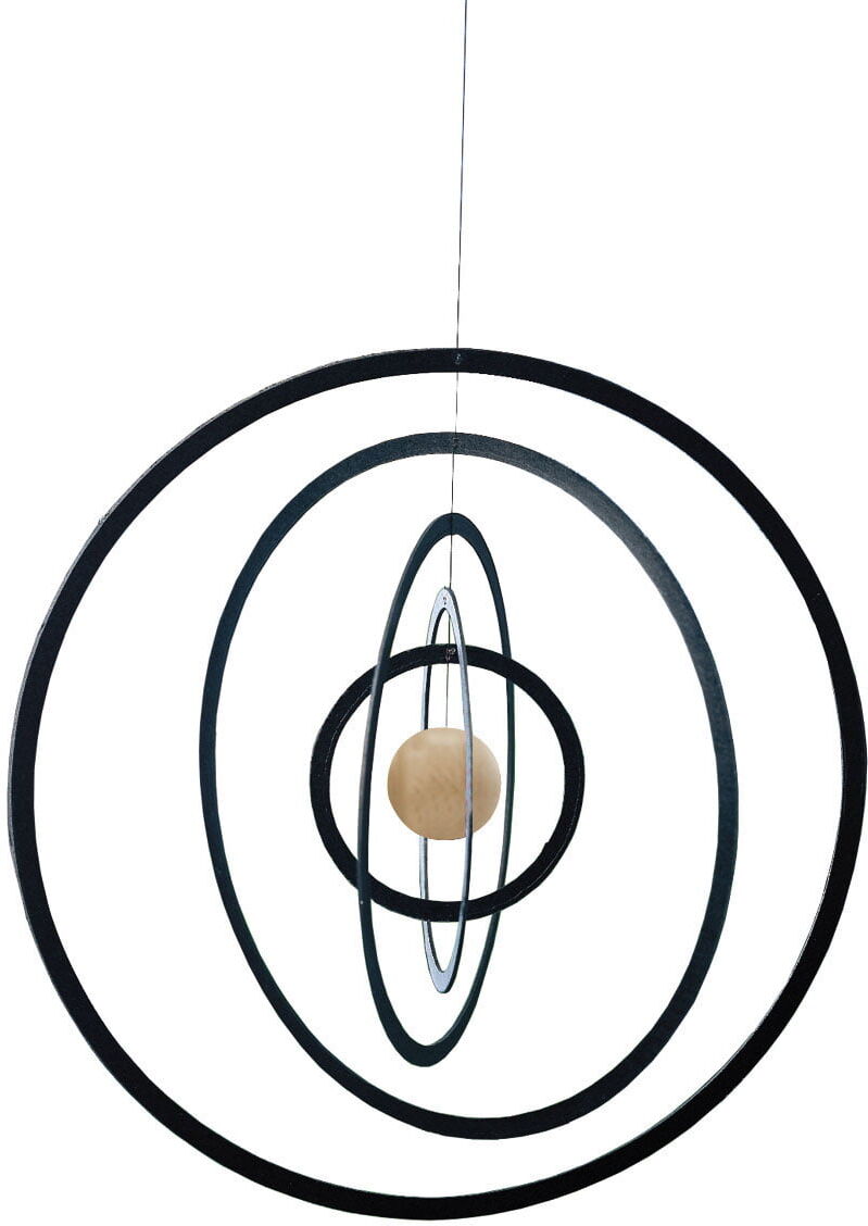 Flensted Mobiles - Science Fiction Mobile rond, noir / naturel