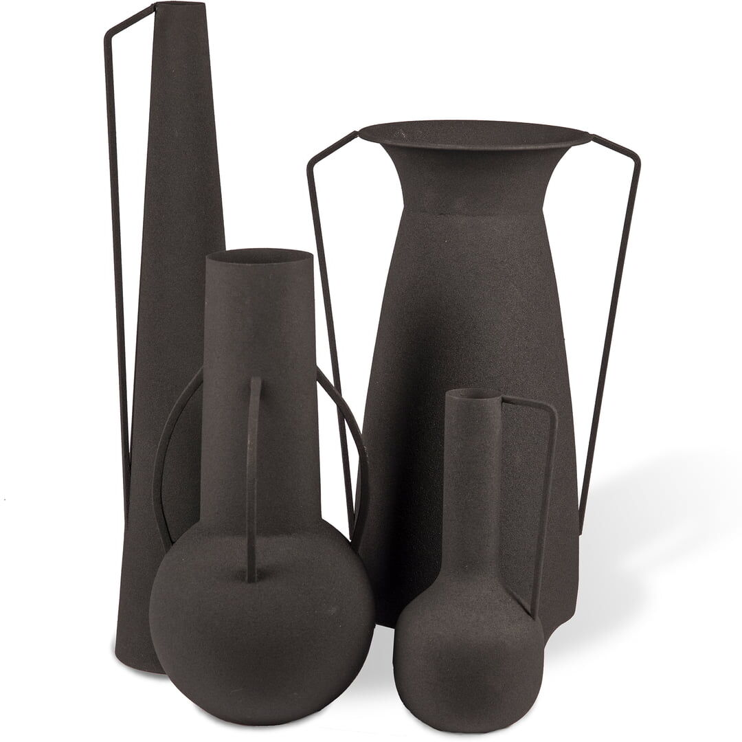 Pols Potten - Roman Vase, noir mat (set de 4)