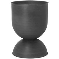 ferm LIVING – Hourglass Pot de fleurs moyen, Ø 41 x H 59 cm, noir / gris foncé