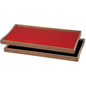 ArchitectMade - Tablett Turning Tray , 23 x 45 cm, noir / rouge