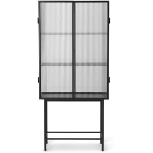 ferm LIVING - Haze Showcase, Reeded Glas, noir