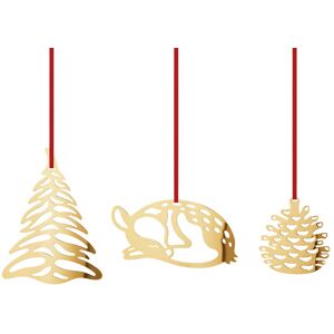 Georg Jensen - Large Christmas Ornement, or (set de 3)