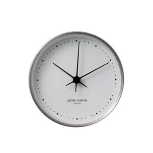 Georg Jensen - Henning Koppel horloge murale Ø 10 cm, Acier inoxydable / blanc