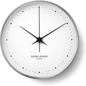 Georg Jensen - Henning Koppel Horloge murale Ø 30 cm, Acier inoxydable / blanc