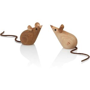 Lucie kaas - Figurine en bois de souris, frêne / châtaignier (2 parties)