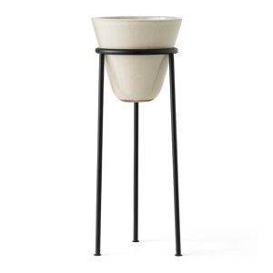 Audo - Daiza Pot à plantes H 65 cm, Ø 25 cm, noir / ivoire