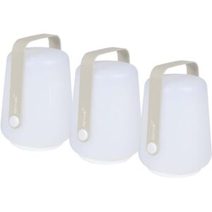 Fermob - Balad Lampe LED rechargeable, H 12 cm, lot de 3, gris argile