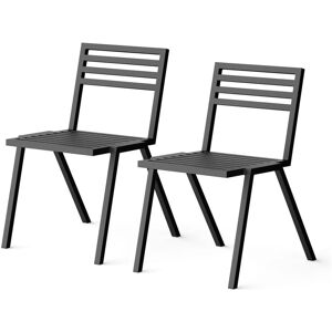 NINE - 19 Outdoors Stacking Chair, noir