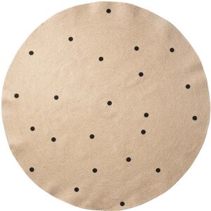 ferm LIVING - Tapis en jute, Black dots, large