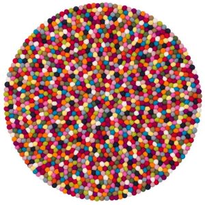 myfelt - Lotte Tapis de boules de feutre, Ø 70 cm