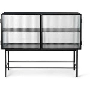 ferm LIVING - Haze Sideboard, Reeded Glas, black