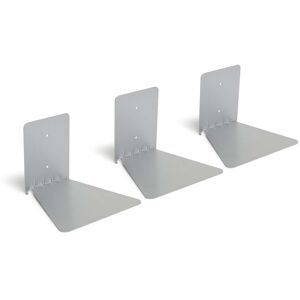 Umbra - Conceal Porte-livres grand, argent (lot de 3)