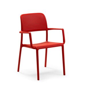 NARDI - Bora Chaise avec accoudoirs, rouge