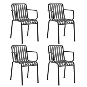 HAY - Palissade Chaise avec accoudoirs, anthracite (lot de 4)