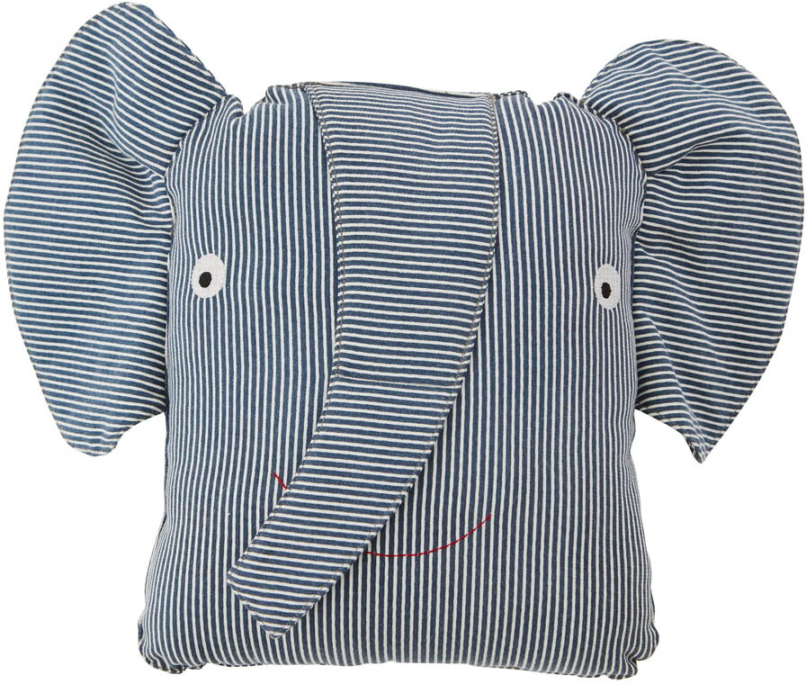 OYOY - Denim Coussin pour enfants, Erik Elephant