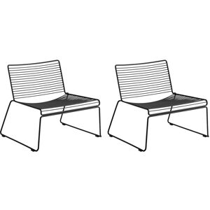 HAY - Hee Lounge Chair , noir (set de 2)