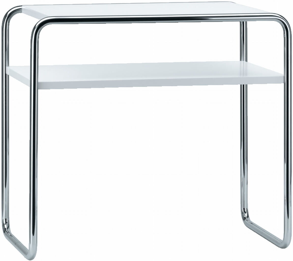 Thonet - B 9 d/1 Table d'appoint, chrome / blanc pur (RAL 9010)