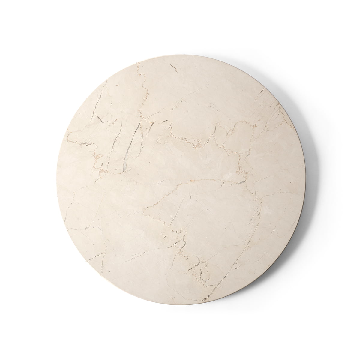 Audo - Plateau pour table d'appoint Androgyne Ø 42 cm, marbre ivoire