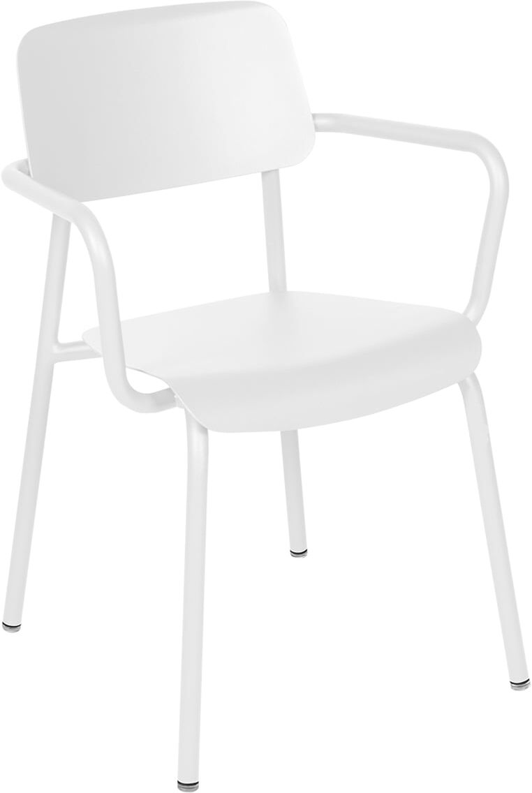 Fermob - Studie Chaise avec accoudoirs Outdoor, blanc coton