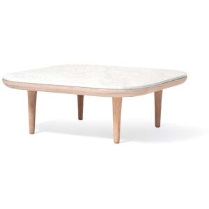 &Tradition & tradition - Table basse Fly SC4, 80 x 80 cm, chêne blanc/marbre Bianco Carrara