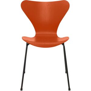 Fritz Hansen - Série 7 chaise, noir / frêne paradise teinté orange