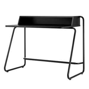 Thonet - S 1200 Secrétaire, acier noir / corps en MDF noir profond (RAL 9005) / table en hêtre teinté noir