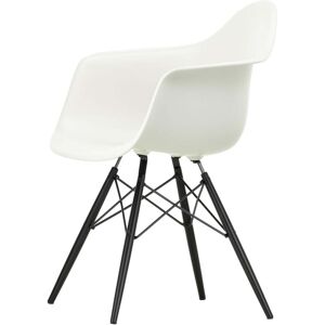 Vitra - Eames Plastic Armchair DAW, erable noir / blanc (patins en plastique basic dark)